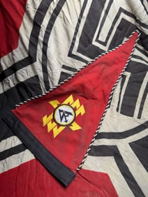 WWII German Vehicle Pennant with Deutsche Arbeitsfront (DAF) Symbol