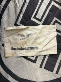 WWII German Armband – “Deutsche Luftwaffe?? Printed Cloth Armband