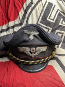 WW2 German Deutsche Reichsbahn Railway Official Visor Cap With RZM Paper Tag