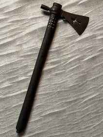 1800's Native American Cherokee Indians Pipe Tomahawk with Cross-Cut Blade