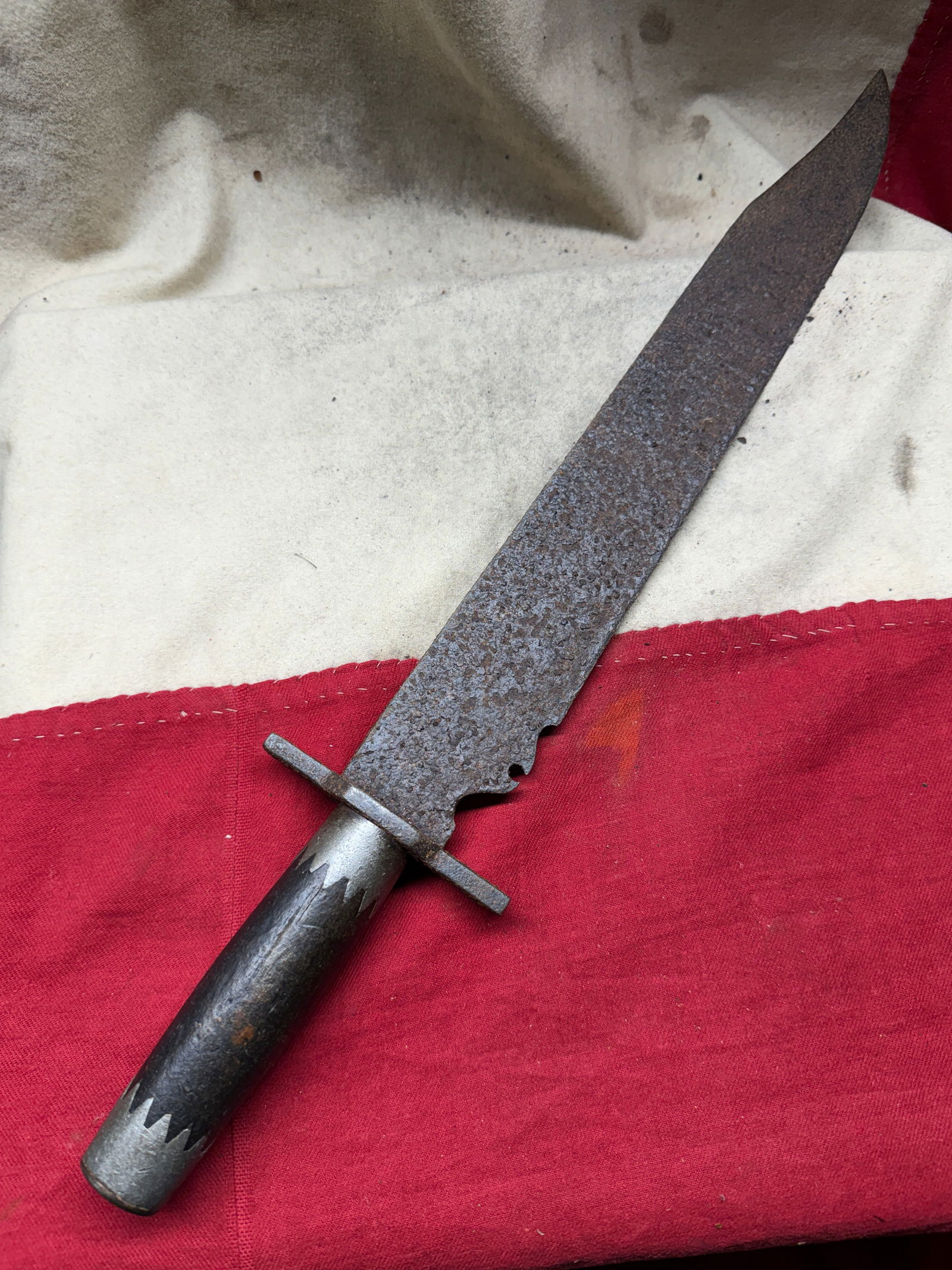 Confederate Civil War–Era New Orleans Fighting Knife, ca. 1861–1863: This imposing fighting knife represents the distinctive style of weaponry produced in New Orleans, Louisiana, in the years immediately preceding and during the opening months of the American Civil War