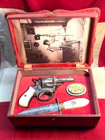 Parlor Defenses: A Lady of the Evening’s Concealed Weapon & Keepsake Set, ca. 1880–1900