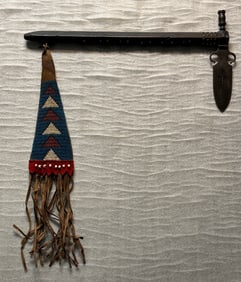 Native American Sioux Indians Pipe Tomahawk with Beaded Drop, ca. 1870–1890