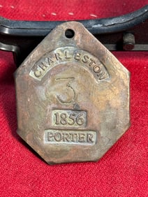 1856 Charleston Slave Tag – Porter No. 3