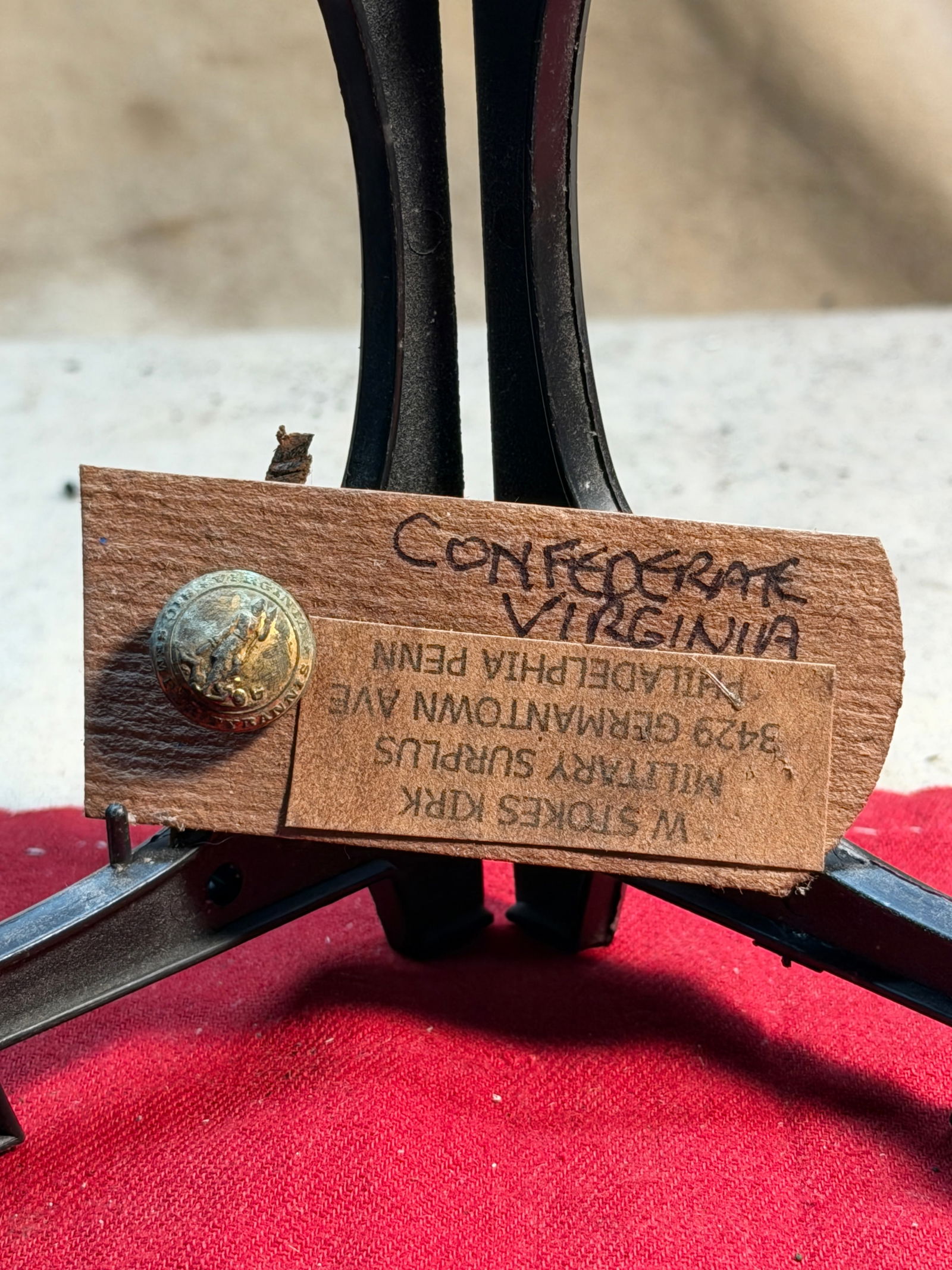 Confederate Virginia State Seal Button (Civil War Era), ca. 1861–1865 By W. Stokes Kirk (1 of 5)