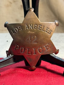 Early Los Angeles Police Star Badge No. 42 (c. late 19th–early 20th century)