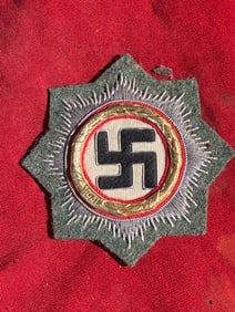 WW2 Heer Cloth German Cross in Gold