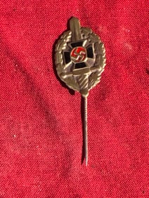 WW2 German SA Sports Badge Stickpin (Miniature Form), c. 1930s–1940s