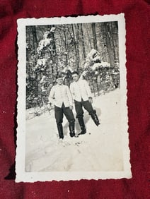 WW2 German Winter Uniform Portrait of Two German Soldiers (c. 1939–1945)