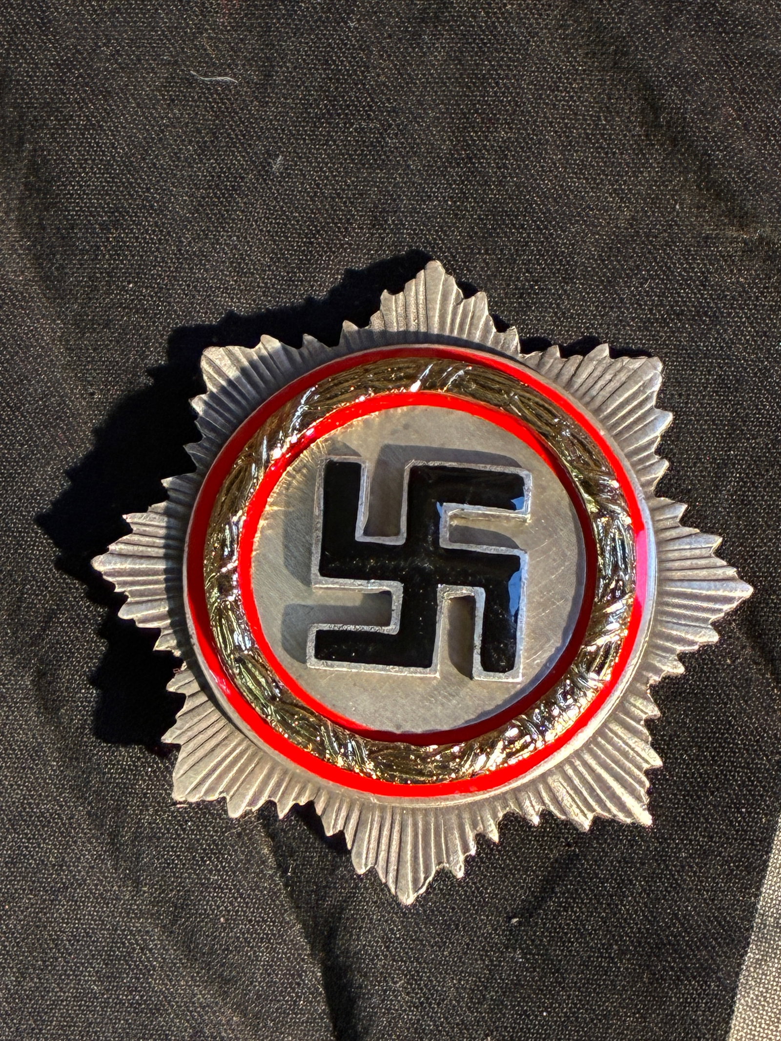 WW2 Star of the German Order – Nazi Party Decoration (1940s) By J. BREHMER / MARKNEUKIRCHEN: This object represents the German Order (Deutscher Orden), the highest honorary decoration created by the leadership of the National Socialist German Workers’ Party (NSDAP) during the Second World W