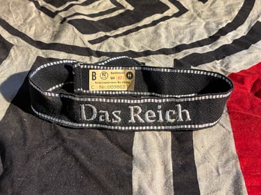WW2 German Waffen-SS “Das Reich?? Cuff Title With RZM Paper Tag