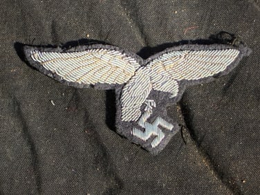 WW2 German Luftwaffe Officer’s Bullion Breast Eagle (Original Variant), 1935–1945