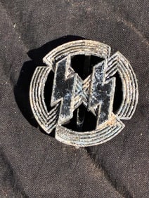 WWII Dutch SS Silver Proficiency Badge - Maker Marked