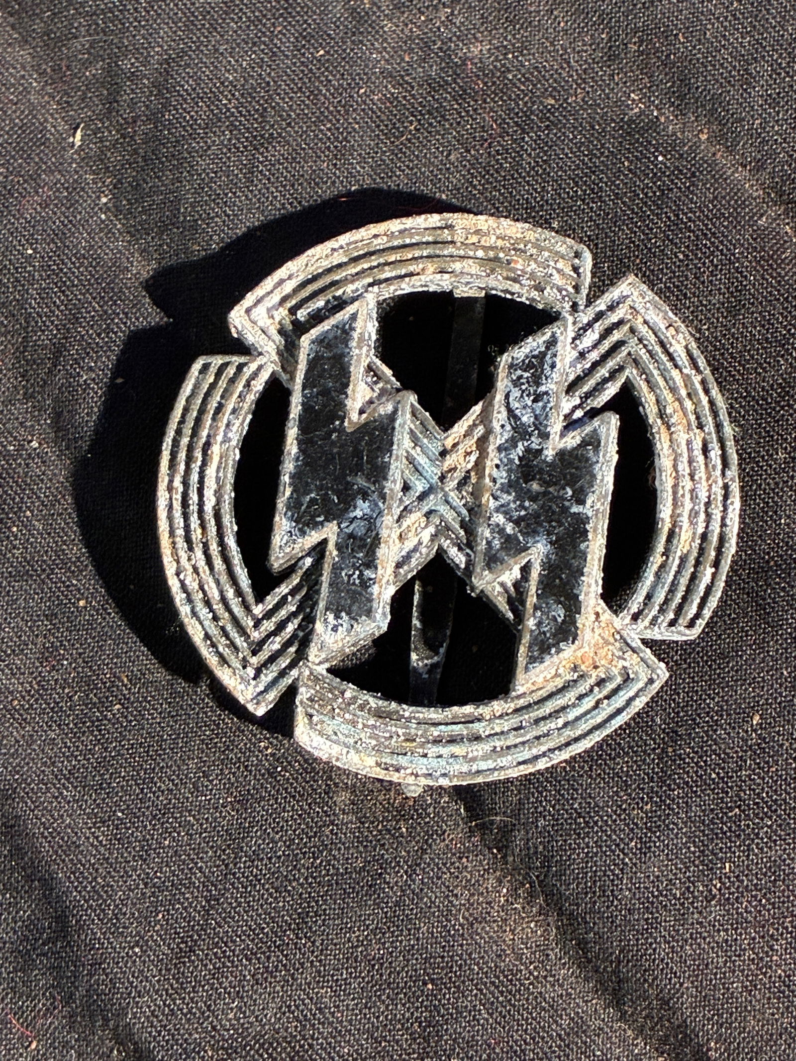 WWII Dutch SS Silver Proficiency Badge - Maker Marked: The SS proficiency badge was the first award for sports and ideological proficiency and was first awarded in 1944. The award was given to members of the SS that showed great skill in athletics. The aw