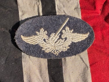 WW2 German Luftwaffe Flak Artillery Proficiency Badge (Cloth Version), Germany, 1939–1945