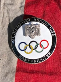 WW2 German Official Judge’s Badge – XI Olympic Games, Berlin 1936 By RZM SS