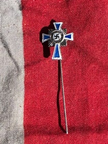 German Mother’s Cross (Mutterkreuz) – Miniature Stickpin Version (c. 1938–1945)