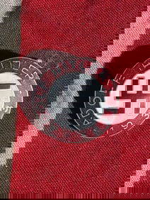 WW2 GERMAN ADOLF HITLER 1933 LAPEL ENAMELED PIN BY RZM M1/129