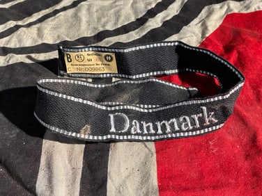 WW2 GERMAN “Danmark?? Volunteer Cuff Title – Waffen-SS Foreign Volunteer Insignia