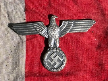 WW2 German National Emblem (Hoheitszeichen) — Cap Insignia, c. 1930s–1940s