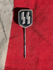 WW2 German SS Membership Stickpin (Schutzstaffel Insignia), ca. 1930s–1940s