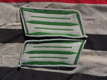 WW2 German Heer Panzergrenadier Officer’s Collar Tabs (Pair), 1935–1945