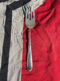 WW2 German Sterling Silver Dinner Fork Engraved “A H?? - Adolf Hitler