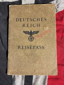 WW2 German Reich Passport (Reisepass) — Issued 1938