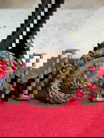 Civil War Virginia State Seal Two-Piece Waist Belt Plate