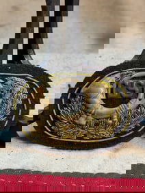 Civil War Confederate States Infantry Hat Wreath Insignia (c. 1861–1865