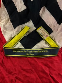 WW2 German Cuff Title of the Wehrmacht Traffic Directorate, Italy (Ärmelband