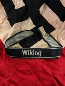 WW2 German Waffen-SS Cuff Title “Wiking?? with RZM Tag