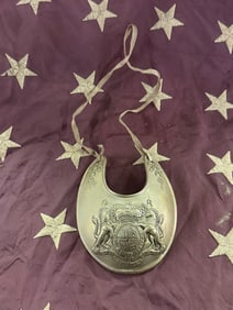 Revolutionary War British Military Gorget with Royal Arms (George III Period)