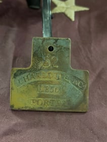 Brass Identification Slave Tag Servant Id Porter Marked “Charlotte, N.C., 1850