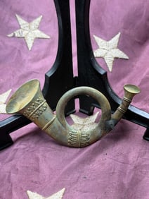 Civil War U.S. Infantry Cap Insignia Brass Horn