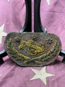 CIVIL WAR CONFEDERATE CSA 3 STAR NAVY ADMIRAL HAT BADGE BY J.H. SILVERBERG