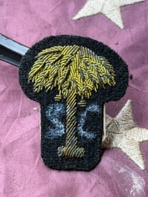 Civil War Confederate South Carolina Palmetto Tree Embroidered Badge By J.H. Silverberg, Charleston,