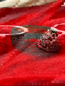 WW2 GERMAN TOTENKOPF SS DEATH’S HEAD SILVER RING