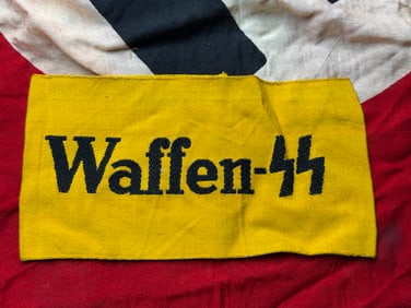 WW2 German Waffen-SS Yellow Armband – Marked “Waffen-SS