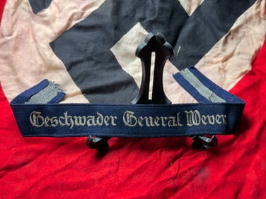 WW2 German Luftwaffe Cuff Title “Geschwader General Wever