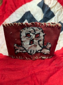 WW2 German Improvised Skull-Motif Armband (Totenkopf)