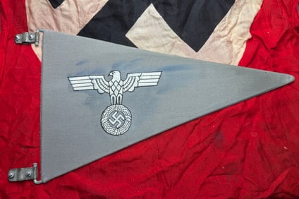 WW2 German Third Reich Vehicle Pennant with Eagle Emblem