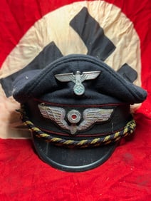 WW2 German Luftwaffe Officer’s Visor Cap (Tuchmütze)