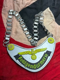 WW2 German Gendarmerie Gorget (Feldgendarmerie Dienstabzeichen)