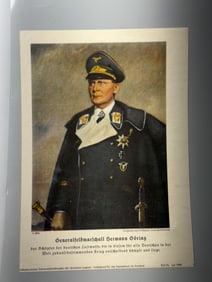 WW2 German Portrait of Generalfeldmarschall Hermann Göring, Nazi