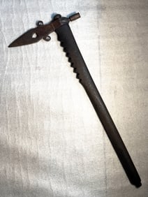 Pipe Tomahawk with Pierced Blade and Notched Haft, Native American, Eastern Woodlands, Late