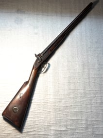 Confederate Double-Barrel Percussion Shotgun with North Carolina “NC?? Ownership Disk and Unit