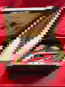 Civil War Era Cased Percussion Traveling Pistol with Accessories