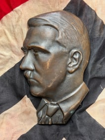 WW2 German Relief Portrait Plaque of Adolf Hitler