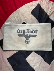 WWII German Organization Todt (Org. Todt) Armband / Cuff Title Insignia